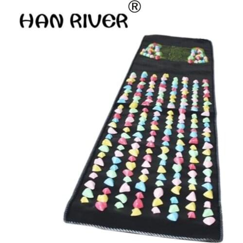 HANRIVER 2018 hot sale product sell like hot cakes Foot massage mat the road of health foot massager Color stone massage blanket