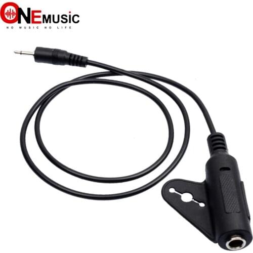 Instrument Cable 6.3 Female to 2.5mm male with Strap Lock Hanger 80cm Black