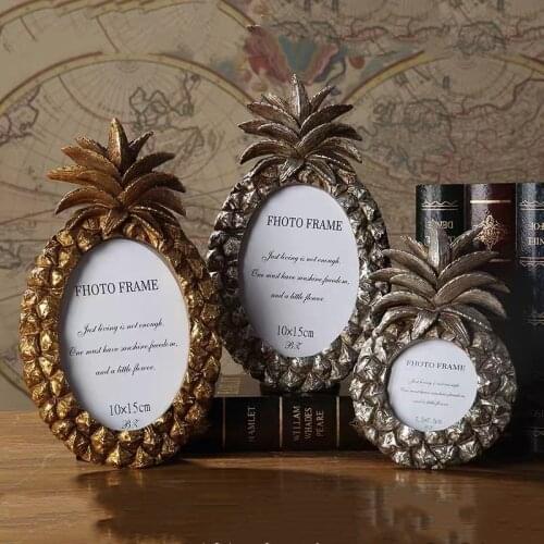 3/6/7 Inch Nordic Creative Pineapple Resin Photo Frame Living Room Ornaments
