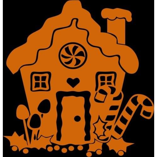 Cute House Christmas Shop Wall Sticker Window Display Decoration Luminous Sticker Home Decor Children Bedroom Fluorescent Decals