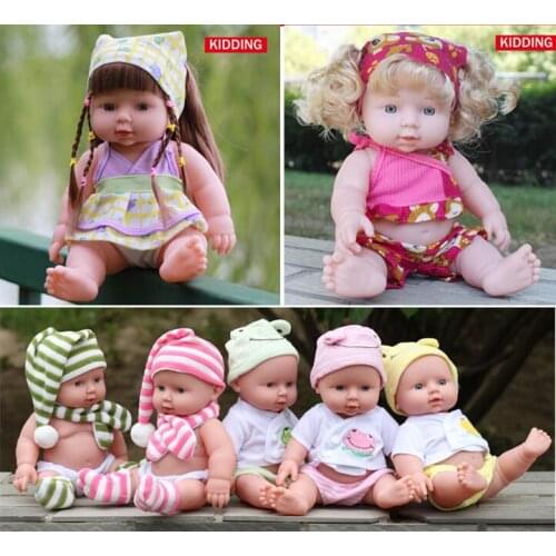Simulation Soft Silicone Newborn Baby Dolls Sound Doll Early Learning Baby Toy Shower Toys Kids Christmas New Year Gifts 30cm