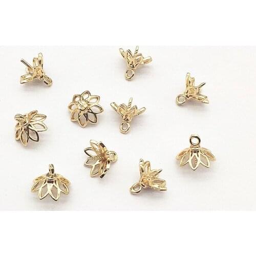 New Arrival! 11x11mm 100pcs Copper Flower shape Connector for Handmade Jewelry Earring DIY Parts,Jewelry Accessories Findings