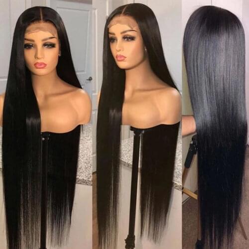 13x4 Lace Front Human Hair Wigs Brazilian Bone Straight Lace Frontal Wig 4X4 Lace Closure Wig Preplucked Wig For Women 30 Inch