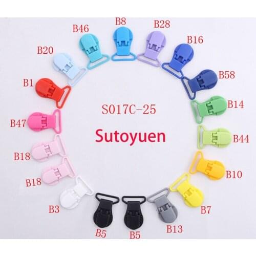 50pcs/Lot 25mm Width Plastic Pacifier Clips /Plastic Suspender Clip/Soother Clips/Dummy Clip/Transparent 11 Colors Can be Choose