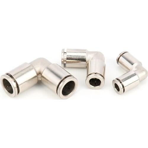 1pc PV/PW Series pneumatic joint tee All copper nickel-plated quick plug joint trachea high pressure corrosion resistance