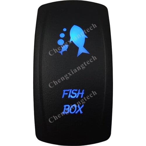 Fish Box Car Boat Blue Led Lasor 5 Pin Rocker Toggle Switch On Off 12v 24v Marine Grade for Carling Arb Narva 4x4