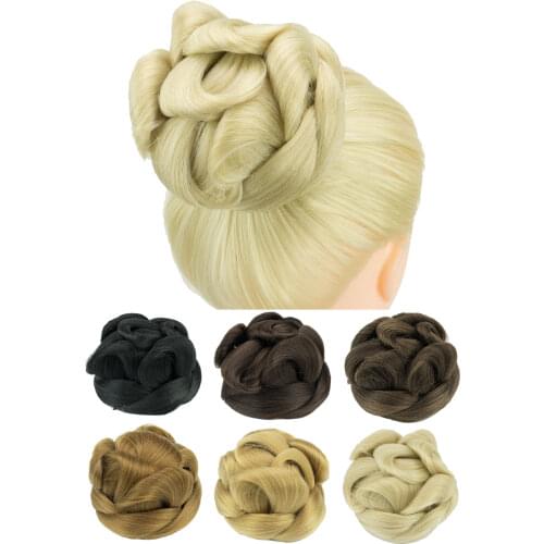 Soowee Synthetic Hair Chignon Updo Wig Fake Hair Bun Clip Scrunchie Uman Hair for Bradis Messy Bun Messi Hair Donut
