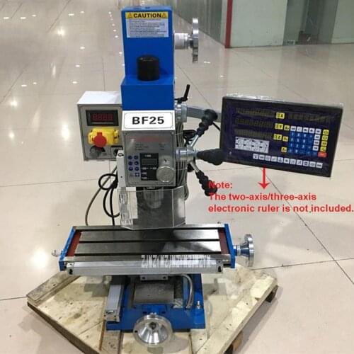BF25 Drilling Milling Machine Small Industrial Metal Bench Drill Vertical Drill And Milling Machine 220V 1000W MT3 (500x180mm)