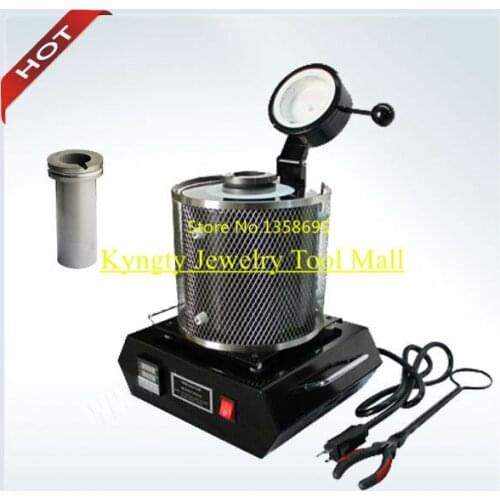 Capacity 2 KG Max Set Temp 1150 C One Graphite Crucible free Charge Gold and Silver Melting Furnace Jewelry Tool and Equipment