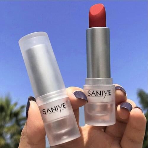 Waterproof Velvet Lip Gloss Lipstick Matte Texture And Sweat-proof Rich Color Lipstick Beauty Red Lip Tint New Lips Makeup TSLM1