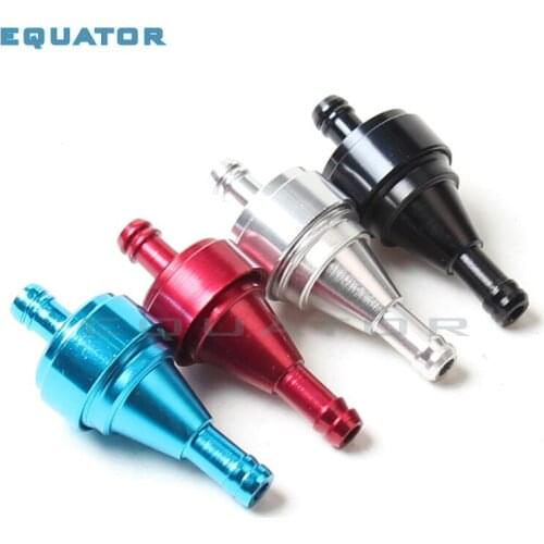 Motorcycle dirt pit bike parts Billet ALUMINUM I FUEL GAS FILTER 1/4" For GO KARTS ATVS BIKES DUNE BUGGY
