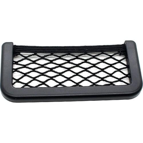 1PCS Car Seat Side Back Storage Net Bag Phone Holder Pocket Organizer Mobile Phone Pen Card Debris Storage Bag Car Accessories