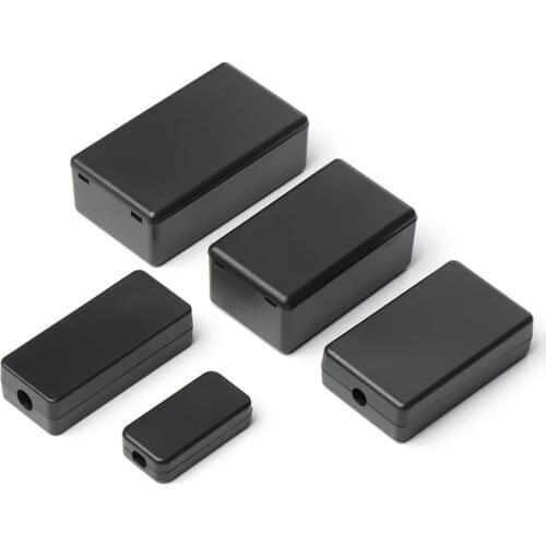 New 2pcs Waterproof Black DIY Housing Instrument Case ABS Plastic Project Box Storage Case Enclosure Boxes Electronic Supplies