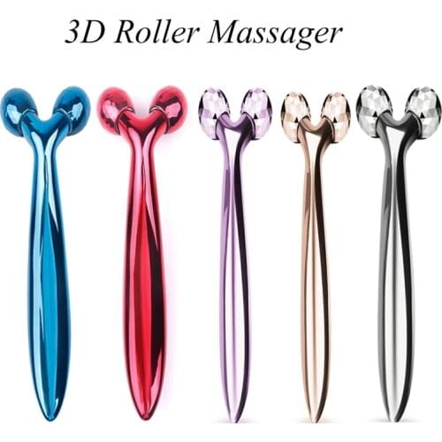 3D Roller Massager Y Shape 360 Rotate Thin Face Full Body Massager Lifting Wrinkle Remover Facial Massage Relaxation Tool