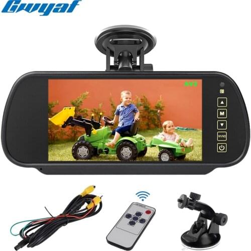 7 inch Car Rear View Mirror Monitor Display Night Vision Rear view Reverse Camera Kit For car, Van, Pickup, SUV, RV
