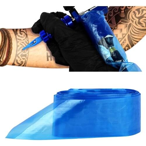 100Pcs/pack Professional Tattoo Accessory Tattoo Clip Cord Sleeves Bags Disposable Covers Bags Blue Supply for Tattoo Machine