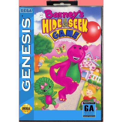 Barneys hide and seek game 16 Bit MD Game Card Include Retail Box For Sega Genesis & Mega Drive