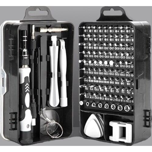 Watches, mobile phones, disassemble and repair screwdriver hardware tool set 115 in 1 chrome vanadium steel material