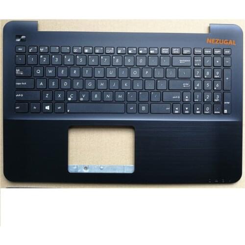 95%New/orig palmrest topcase FOR ASUS X554 X554L F554L US keyboard upper cover,Black Golden