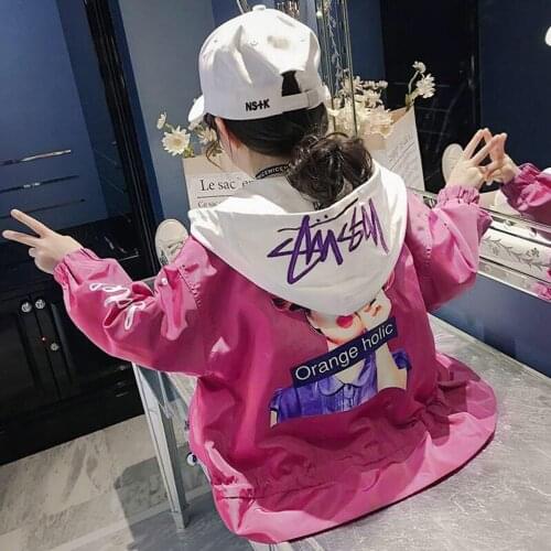 Kids Spring Jackets for Girls Coats 2019 New Hooded Jacket for Girls Coats Children Clothing Autumn Teen Girls Hoodie Zipper