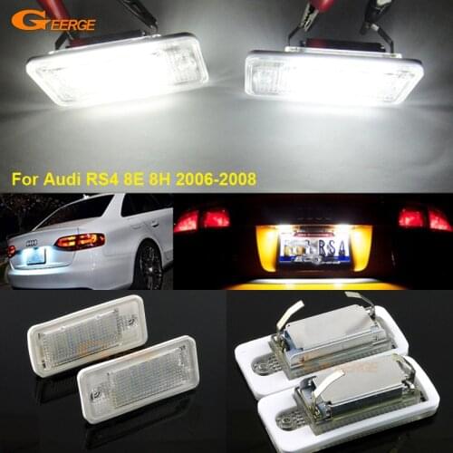 For Audi RS4 8E 8H 2006 2007 2008 Excellent Ultra bright smd Led License plate lamp light No OBC error car Accessories