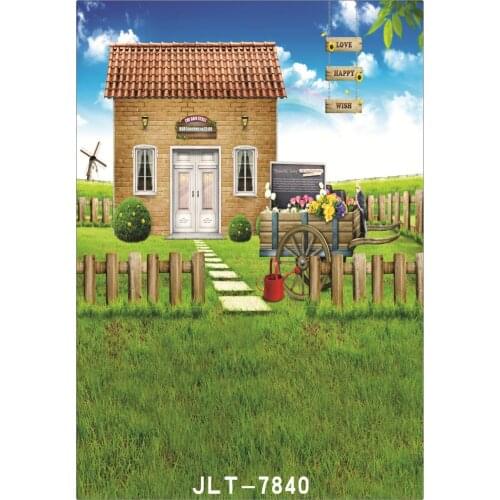 Photography Backdrops Photocall for Wedding Children Baby Newborn Scenic House Painting Vinyl Cloth Background for Photos