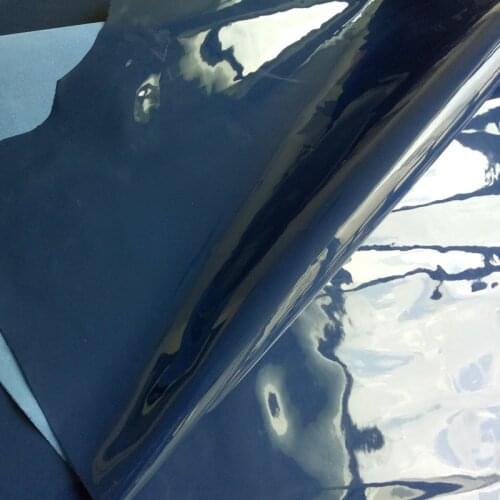 Glossy Patent Blue Genuine Cowhide Leather Material Fabric for Clutch/shoe/Handbag/Furniture,Free Shipping