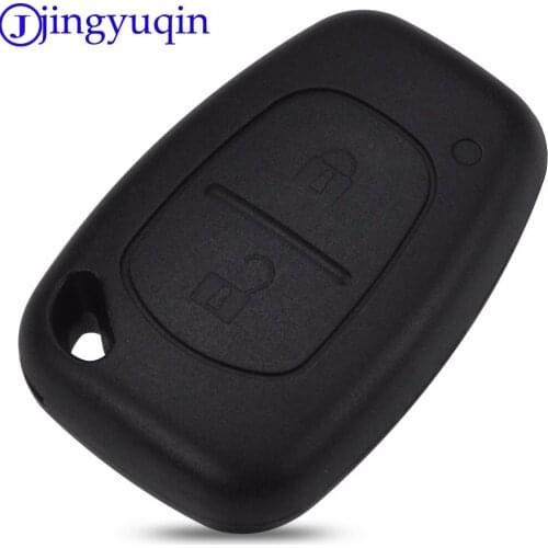 Jingyuqin 20S 2 Buttons Remote Uncut Blade Car Key Shell Cover For Renault Trafic Vauxhall Opel Vivaro Nissan Primastar Flip Fob