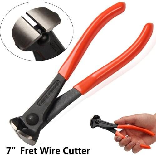 Guitar Fret Wire End Cutter 7 inch Guitar Fret Wire End Cutter Red Handle String Scissor Nipper Puller Plier
