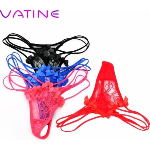 VATINE Lace Thong Panty Sexy Underwear G String Panties Sex Toys for Women Erotic Toys
