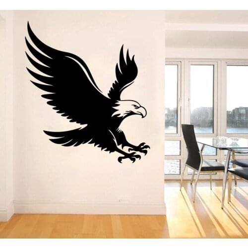 Flying Eagle Bird America Car Laptop Wall Sticker Office Bedroom Jungle Animal Eagle Wall Decal Kids Room Vinyl Home Decor