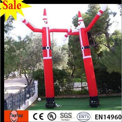 Inflatable Santa Claus Air Dancer for Advertisement 4 m High Sky dancer for Christmas Events Free Shipping with Blower Included
