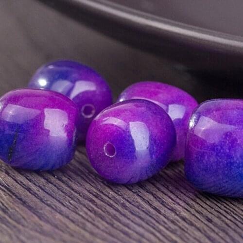 New15 Pieces/Lot Barrel Shape Beads Deep purple night Natural Charoite Stone Beads For Jewelry DIY Bracelet