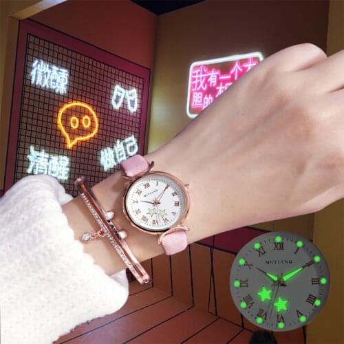 2021 New Watch Women Simple Vintage Small Watch Leather Strap Casual Sports Wrist Clock Dress Womens watches