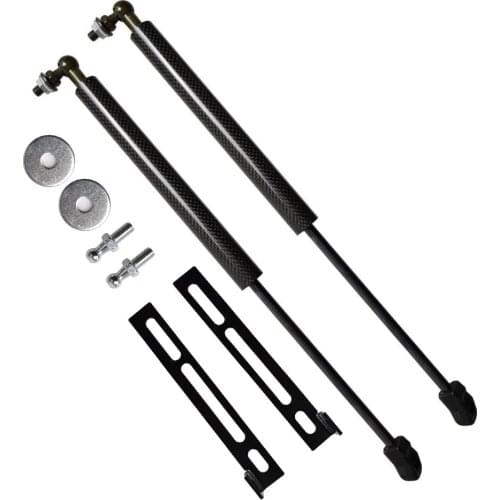 Lift Support for Volkswagen VW Polo MK6 2018 2019 2020 Front Hood Bonnet Gas Struts Damper Carbon Fiber Black