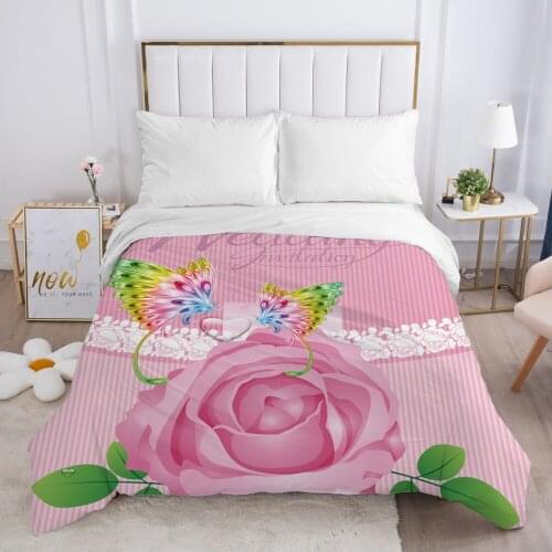 Duvet cover Quilt/Blanket/Comfortable Case Luxury Bedding 140x200 150x200 240x220 240x260 for Home 3D Print Flowers stripe