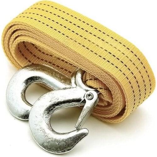 3M 3 Tons Car Tow Cable Emergency Trailer Rope With 2 Anti-Slip Hooks Car Van Motorcycle Rescue Tool Accessories