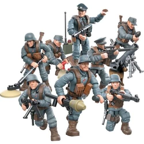 Military series World War II Special Forces soldier Weapon accessories DIY Model Building Blocks Toys Gifts