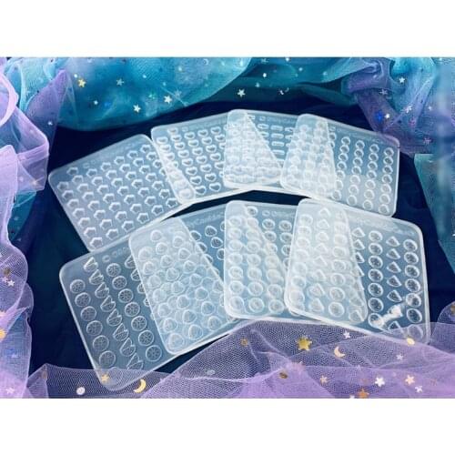 Stars Love Heart Candy Epoxy Resin Mold Cookie Biscuit Cake Baking Silicone Mould DIY Crafts Jewelry Pendant Casting Tools T84A