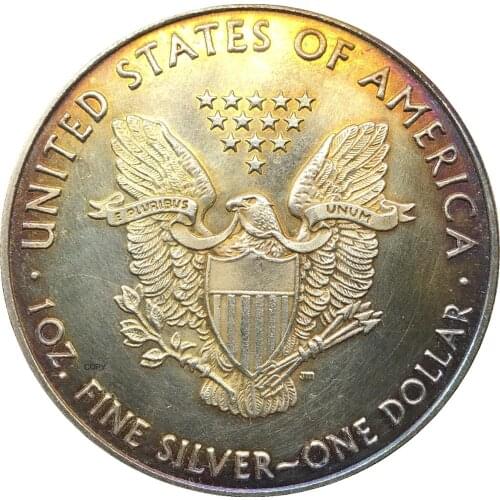 United States 1 Dollar American Silver Eagle Bullion Coin 1989 1989 S Plated Silver Commemorative Coin Copy coin