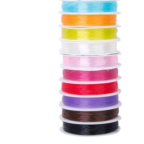 10 Colors 11YDS Elastic Nylon Fishing Cord Wire DIY Jewelry Beading String 0.6mm