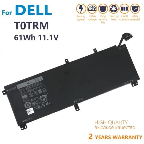 100% Genuine T0TRM Laptop Battery for For Dell XPS 15 9530 Precision M3800 TOTRM H76MV 7D1WJ 61WH New Batteria +tracking number