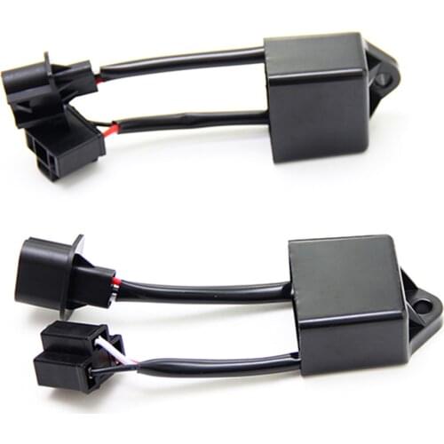 2PCS Anti-Flicker Decoder H4 To H13 Jeep Wrangler JK Anti-Flicker Decoders For Any 7" Round LED Car Headlight Decoder Adapter