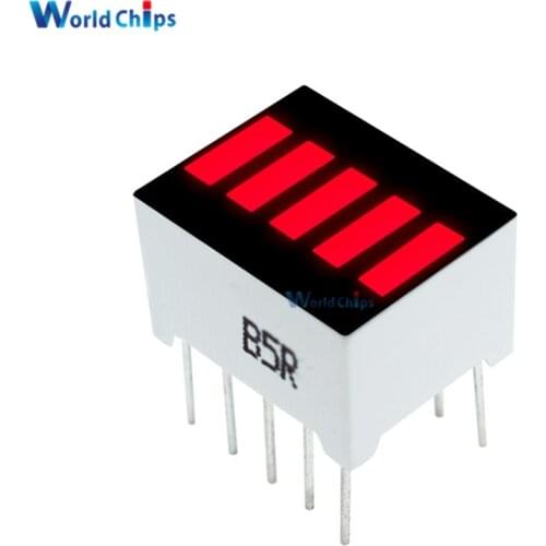 5PCS DIY 5 Segment Red Color 1 Digit Bar LED Display For Arduino Diy Electronic PCB Board