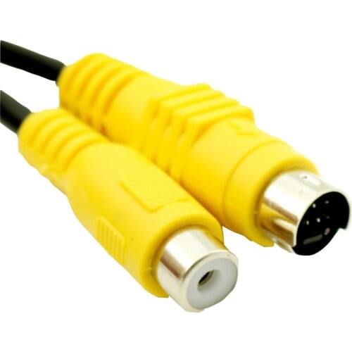 5pcs S-Video Mini DIN 7 Pin TV Male to RCA Phono Female AV Audio Adapter Converter Cable Cord 30cm