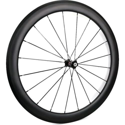 700C carbon front wheels 50mm depth 25mm width clincher/Tubular Road bike carbon front wheelset with Novatec 271 hub
