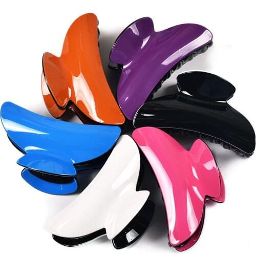 9cm Large Hair Claws Crab Clamp Hair Clips for Women Big Accessories Acrylic Candy Solid Color Hairclaw Haircrab 21032