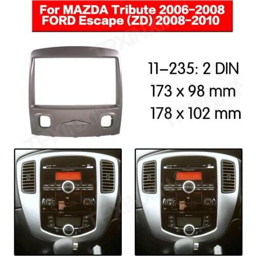 Car radio Frame Panel Auto Radio Stereo Fascia For Mazda Tribute 2006-2008 Dash Plate Facia Panel Mount Trim Kits Adapter