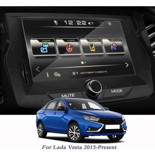 Car Styling GPS Navigation Glass Screen Protective Film For Lada Vesta 2015-Present Internal Sticker Auto Accessories