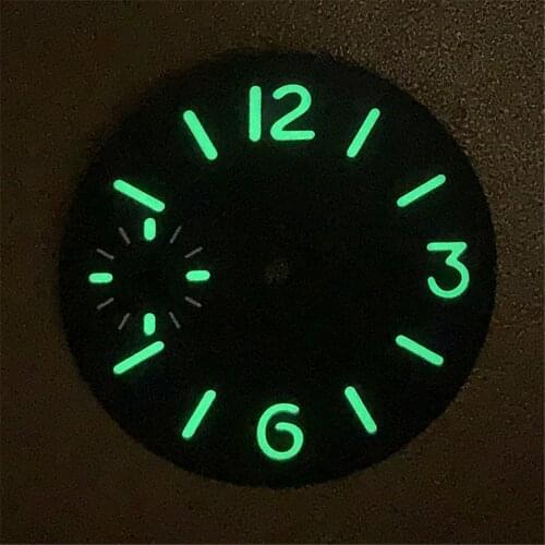 34.5MM Green Luminous Watch Dial for ETA6497/ ETA6498/ST3600/ST3620 Watch Movement Upgrade Part